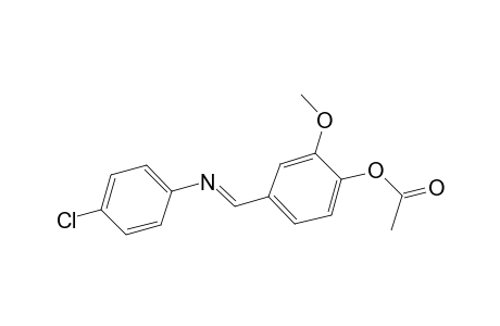 4-{(E)-[(4-chlorophenyl)imino]methyl}-2-methoxyphenyl acetate