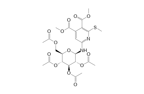 2-(methylthio)-6-[[(2R,3R,4S,5R,6R)-3,4,5-triacetoxy-6-(acetoxymethyl)tetrahydropyran-2-yl]amino]pyridine-3,4-dicarboxylic acid dimethyl ester