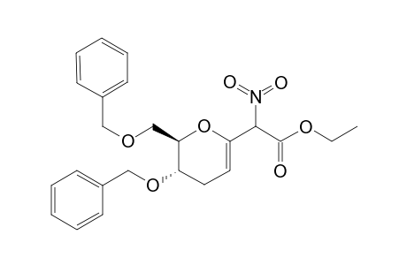 Ethyl 2-(4,6-Di-O-benzyl-2,3-dideoxy-.beta.-D-erythro-hex-2-enopyranosyl)(2R,S)-nitroacetate