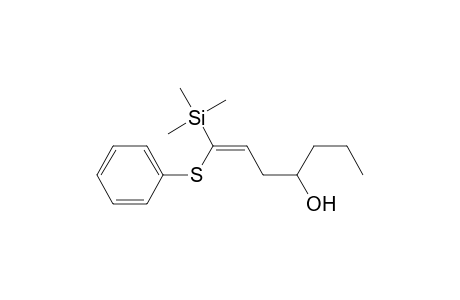 (Z)-1-(phenylthio)-1-trimethylsilyl-hept-1-en-4-ol