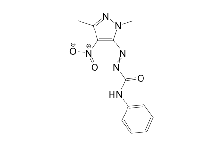 N-Phenyl-2-(1,3-dimethyl-4-nitropyrazol-5-yl)diazenecarboxamide