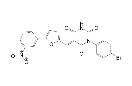(5E)-1-(4-bromophenyl)-5-{[5-(3-nitrophenyl)-2-furyl]methylene}-2,4,6(1H,3H,5H)-pyrimidinetrione