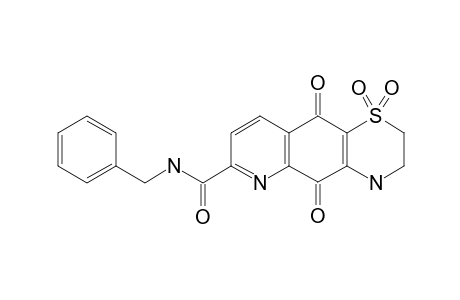 N-BENZYL-5,10-DIOXO-3,4,5,10-TETRAHYDRO-2H-[1,4]-THIAZINO-[2,3-G]-QUINOLINE-7-CARBOXAMIDE-1,1-DIOXIDE