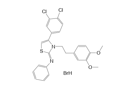 N-((2Z)-4-(3,4-dichlorophenyl)-3-[2-(3,4-dimethoxyphenyl)ethyl]-1,3-thiazol-2(3H)-ylidene)aniline hydrobromide
