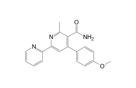 4-(4-methoxyphenyl)-2-methyl-6-(2-pyridinyl)-3-pyridinecarboxamide