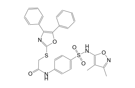 acetamide, N-[4-[[(3,4-dimethyl-5-isoxazolyl)amino]sulfonyl]phenyl]-2-[(4,5-diphenyl-2-oxazolyl)thio]-