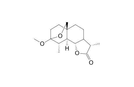 3-Oxo-14-hydro-5.alpha.,4,6,11beta.-eudesman-12,6-olide methyl acetal