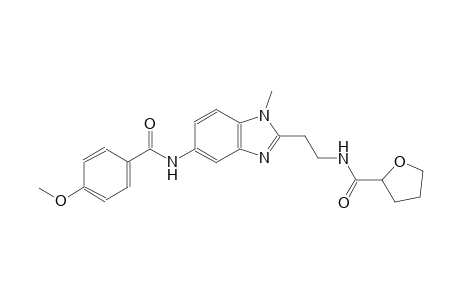 2-furancarboxamide, tetrahydro-N-[2-[5-[(4-methoxybenzoyl)amino]-1-methyl-1H-benzimidazol-2-yl]ethyl]-