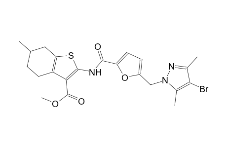 methyl 2-({5-[(4-bromo-3,5-dimethyl-1H-pyrazol-1-yl)methyl]-2-furoyl}amino)-6-methyl-4,5,6,7-tetrahydro-1-benzothiophene-3-carboxylate