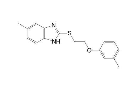 1H-1,3-Benzimidazole, 5-methyl-2-[[2-(3-methylphenoxy)ethyl]thio]-