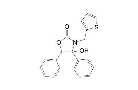 4-Hydroxy-4,5-diphenyl-3-(2-thienylmethyl)-1,3-oxazolidin-2-one