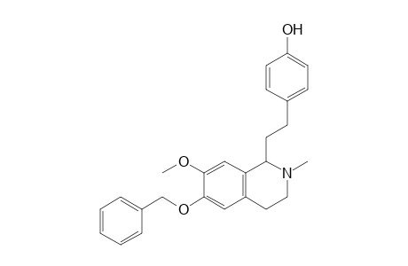 6-(Benzyloxy)-1,2,3,4-tetrahydro-1-(p-hydroxyphenethyl)-7-methoxy-2-methyl-isoquinoline