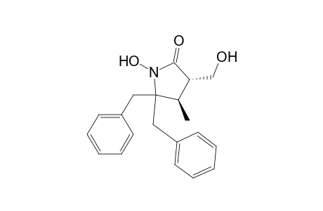 2-Pyrrolidinone, 1-hydroxy-3-(hydroxymethyl)-4-methyl-5,5-bis(phenylmethyl)-, trans-(.+-.)-