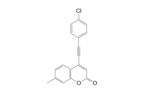 4-((4-chlorophenyl)ethynyl)-7-methyl-2H-chromen-2-one