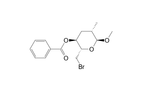 2H-Pyran-3-ol, 2-(bromomethyl)tetrahydro-6-methoxy-5-methyl-, benzoate, [2S-(2.alpha.,3.beta.,5.alpha.,6.beta.)]-