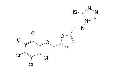 4-[((E)-{5-[(2,3,4,5,6-pentachlorophenoxy)methyl]-2-furyl}methylidene)amino]-4H-1,2,4-triazole-3-thiol