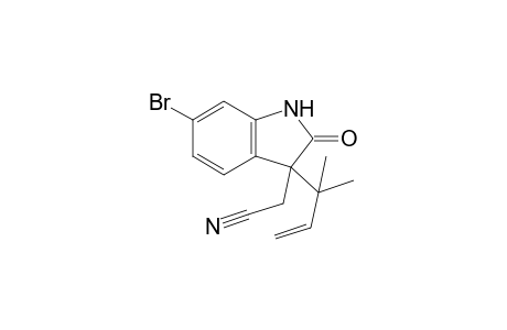 2-[6-bromo-3-(2-methylbut-2-en-2-yl)-2-oxoindolin-3-yl]acetonitrile