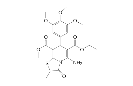 5-Amino-2-methyl-3-oxo-7-(3,4,5-trimethoxyphenyl)-7H-thiazolo[3,2-a]pyridine-6,8-dicarboxylic acid O6-ethyl ester O8-methyl ester