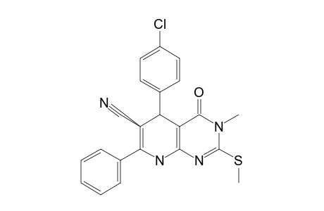 5-(4-CHLOROPHENYL)-6-CYANO-2-METHYLSULFANYL-3-METHYL-7-PHENYL-5,8-DIHYDROPYRIDO-[2,3-D]-PYRIMIDIN-4(3H)-ONE