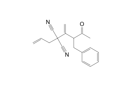 3-Benzyl-4-methylene-5,5-biscyano-7-octen-2-one