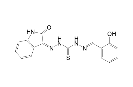 3-{[(3Z)-2-Oxo-2,3-dihydro-1H-indol-3-ylidene]amino}-1-[(E)-(2-hydroxybenzylidene)amino]thiourea