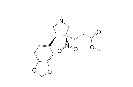 3-(1,3-Benzodioxol-5-yl)-4-(2-methoxycarbonylethyl)-N-methyl-4-nitropyrrolidine