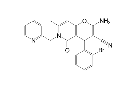 2-amino-4-(2-bromophenyl)-7-methyl-5-oxo-6-(2-pyridinylmethyl)-5,6-dihydro-4H-pyrano[3,2-c]pyridine-3-carbonitrile