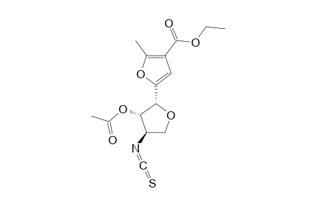 5-(2'-O-ACETYL-3'-DEOXY-3'-ISOTHIOCYANATO-BETA-L-THREOFURANOSYL)-3-ETHOXYCARBONYL-2-METHYLFURAN