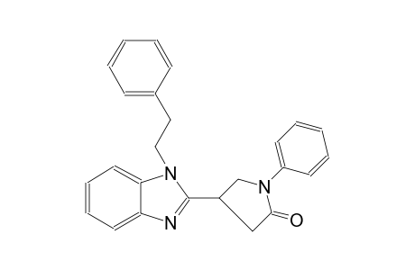 2-pyrrolidinone, 1-phenyl-4-[1-(2-phenylethyl)-1H-benzimidazol-2-yl]-