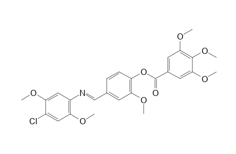 4-[N-(4-chloro-2,5-dimethoxyphenyl)formimidoyl]-2-methoxyphenol,3,4,5-trimethoxybenzoate