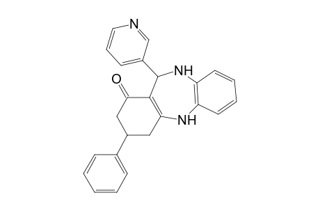 3-Phenyl-11-(3-pyridinyl)-2,3,4,5,10,11-hexahydro-1H-dibenzo[b,e][1,4]diazepin-1-one