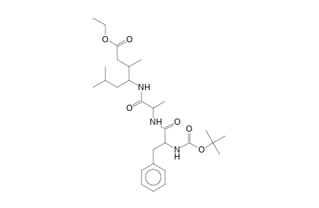 Heptanoic acid, (3RS,4S)-4-[(t-butoxycarbonyl-(R)-phenylalanyl-(S)-alanyl)amino]-3,6-dimethyl-, ethyl ester