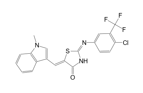 (2E,5Z)-2-{[4-chloro-3-(trifluoromethyl)phenyl]imino}-5-[(1-methyl-1H-indol-3-yl)methylene]-1,3-thiazolidin-4-one