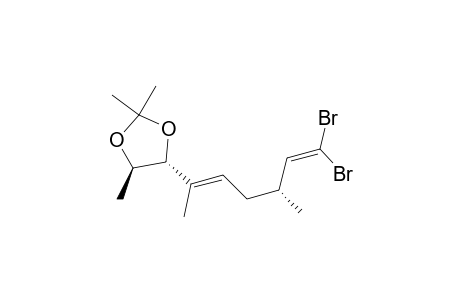 (4R,5R)-4-[(1E,4R)-6,6-dibromo-1,4-dimethyl-hexa-1,5-dienyl]-2,2,5-trimethyl-1,3-dioxolane