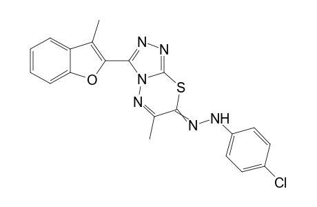 3-(3-Methylbenzofuran-2-yl)-6-methyl-7-(4-chlorophenylhydrazono)-1,2,4-triazolo[3,4-b]-1,3,4-thiadiazine