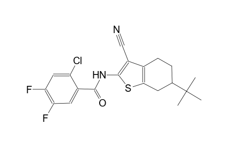 N-(6-tert-butyl-3-cyano-4,5,6,7-tetrahydro-1-benzothien-2-yl)-2-chloro-4,5-difluorobenzamide
