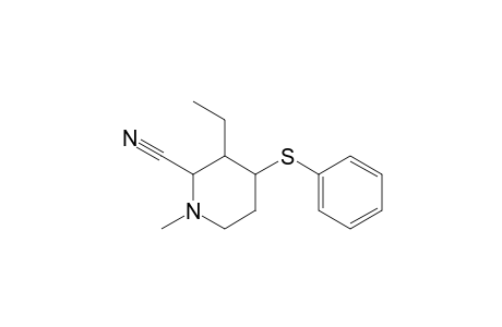 2-Piperidinecarbonitrile, 3-ethyl-1-methyl-4-(phenylthio)-