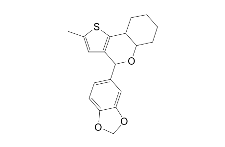4H-Thieno[3,2-c][1]benzopyran, 4-(1,3-benzodioxol-5-yl)-5a,6,7,8,9,9a-hexahydro-2-methyl-
