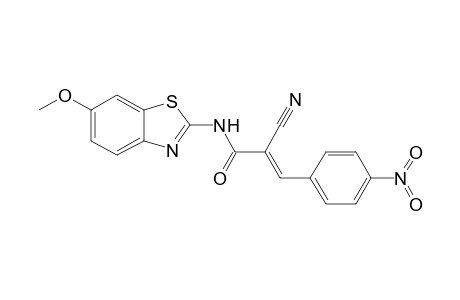3-(4"-Nitrophenyl)-2-cyano-N-( 6'-methoxy-2'-benzothiazolyl)-2-propenamide