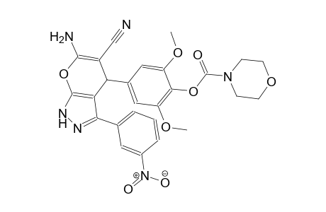 4-morpholinecarboxylic acid, 4-[6-amino-5-cyano-1,4-dihydro-3-(3-nitrophenyl)pyrano[2,3-c]pyrazol-4-yl]-2,6-dimethoxyphenyl ester