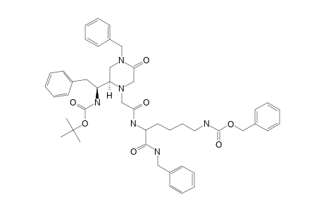 N-[2-[4-BENZYL-(2R)-[(1S)-[(TERT.-BUTOXYCARBONYL)-AMINO]-2-PHENYLETHYL]-5-OXO-PIPERAZIN-1-YL]-ACETYL]-LYS(Z)-NH-BN
