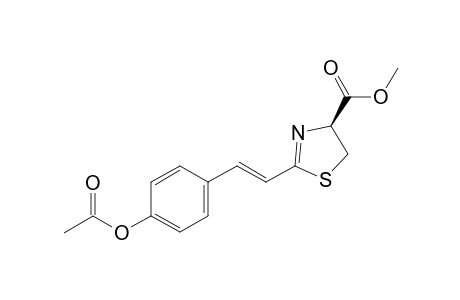 Methyl (4S)-2-[(E)-2-(4-acetoxyphenyl)vinyl]-4,5-dihydrothiazole-4-carboxylate