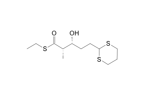 (2S,3R)-S-ethyl 5-(1,3-dithian-2-yl)-3-hydroxy-2-methylpentanethioate