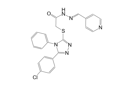 2-{[5-(4-chlorophenyl)-4-phenyl-4H-1,2,4-triazol-3-yl]sulfanyl}-N'-[(E)-4-pyridinylmethylidene]acetohydrazide