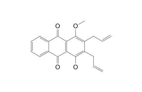 4-HYDROXY-1-METHOXY-2,3-BIS-(PROP-2'-ENYL)-ANTHRAQUINONE