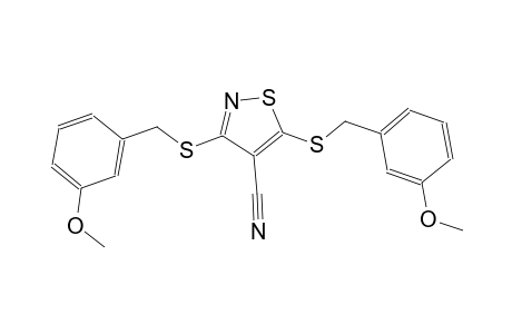 4-isothiazolecarbonitrile, 3,5-bis[[(3-methoxyphenyl)methyl]thio]-