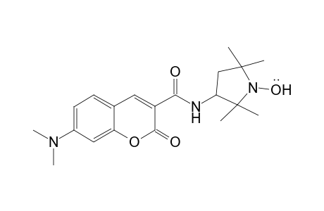 7-(Dimethylamino)coumarin-3-carboxylic acid - (1'-Oxyl-2',2',5',5'-tetramethylpyrrolidin-3'-yl)amide