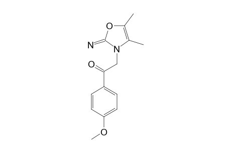 4,5-DIMETHYL-2-IMINO-3-(4'-METHOXY-PHENACYL)-2,3-DIHYDRO-OXAZOLE