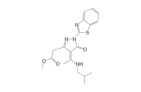 1H-pyrazole-3-acetic acid, 1-(2-benzothiazolyl)-4,5-dihydro-4-[1-[(2-methylpropyl)amino]ethylidene]-5-oxo-, methyl ester, (4Z)-