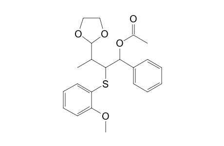 2-[(1,3)-dioxolan-2'-yl]-3-[(o-methoxyphenyl)thio]-4-phenyl-4-acetoxybutane